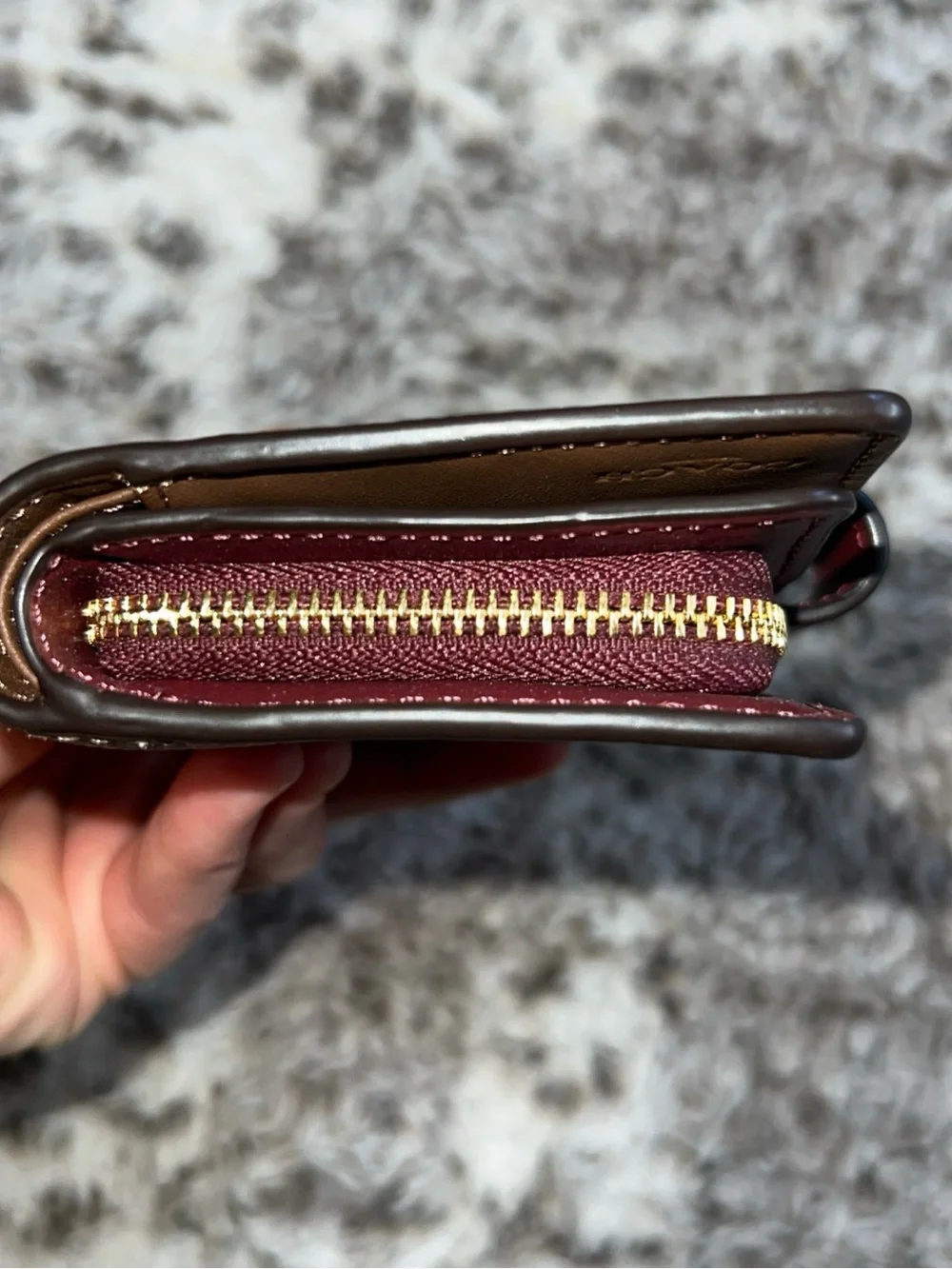 Coach Medium Corner Zip Wallet In Signature Canvas With Floral Print